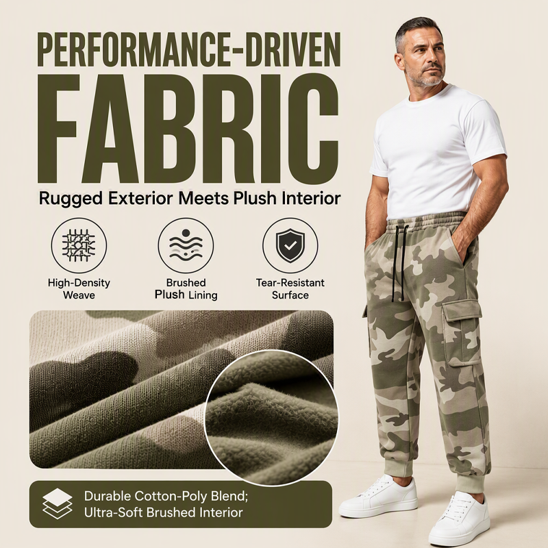 🔥 Utility Meets Comfort | Men's Camouflage Drawstring Cargo Pants