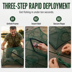 ⏳Time-Limited Special⏰Collapsible Fishing Trap Net with Multi Entrances🎣