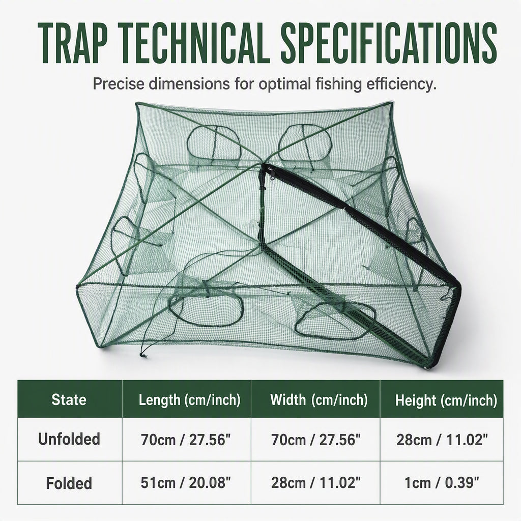 ⏳Time-Limited Special⏰Collapsible Fishing Trap Net with Multi Entrances🎣