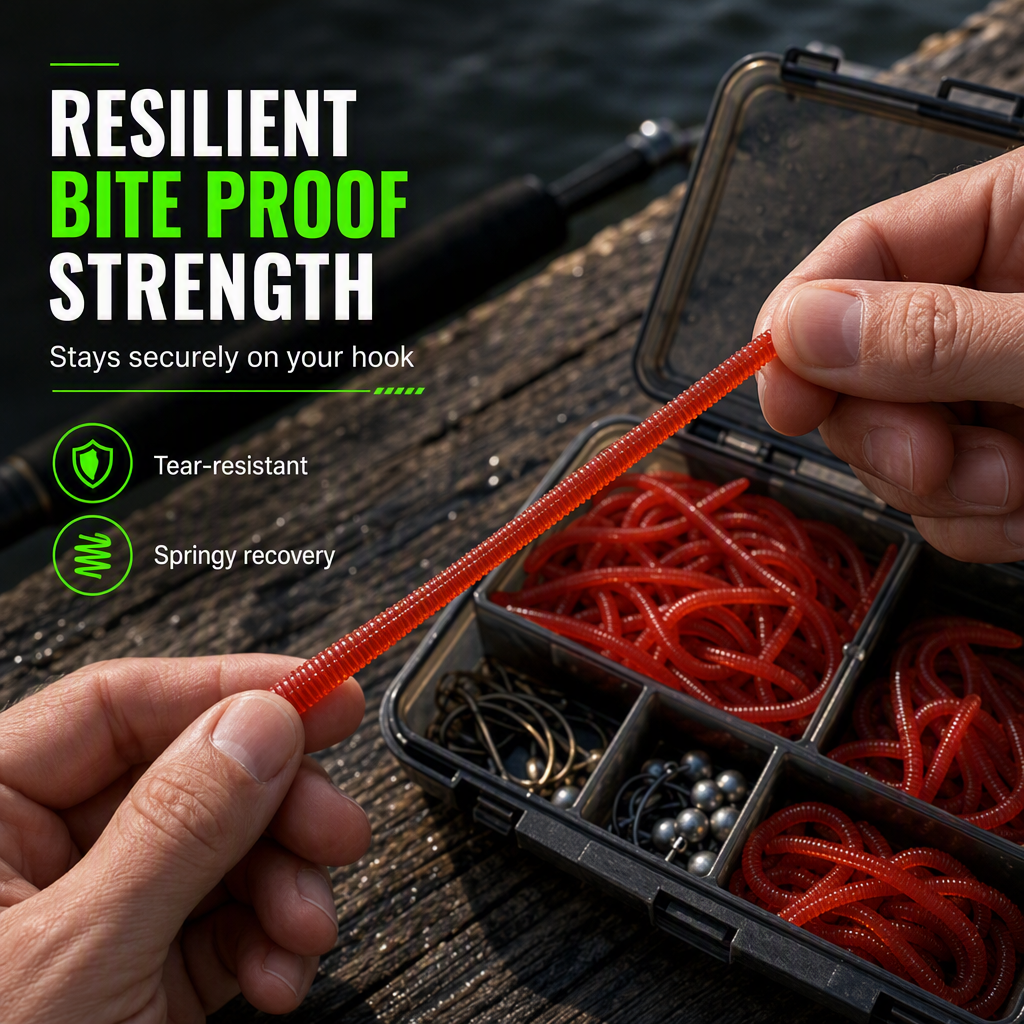 ⏳Time-Limited Special⏰Simulation Earthworm Soft Fishing Lures – Scented, Lifelike, Durable 🌊