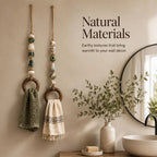 🏠Decorative Beaded Towel Hanger with Wooden Ring