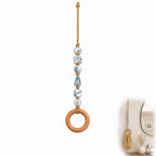 🏠Decorative Beaded Towel Hanger with Wooden Ring