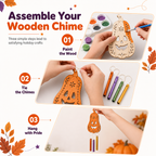 ⏰ Halloween Wooden Pumpkin Craft Kit | DIY Wind Chime 🎃