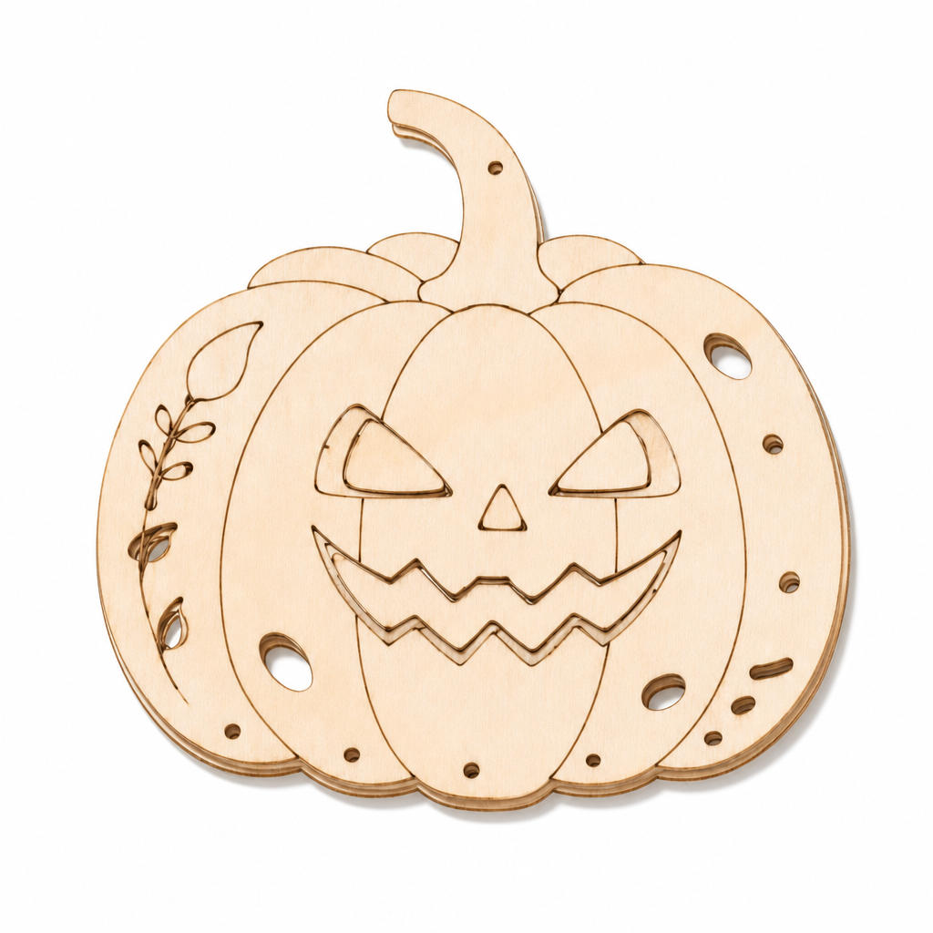 ⏰ Halloween Wooden Pumpkin Craft Kit | DIY Wind Chime 🎃