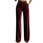 ✨ Effortless Polish | Women’s High-Waist Drapey Wide-Leg Pants with Side Pockets
